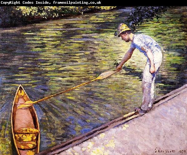 Gustave Caillebotte Boater Pulling on His Perissoire